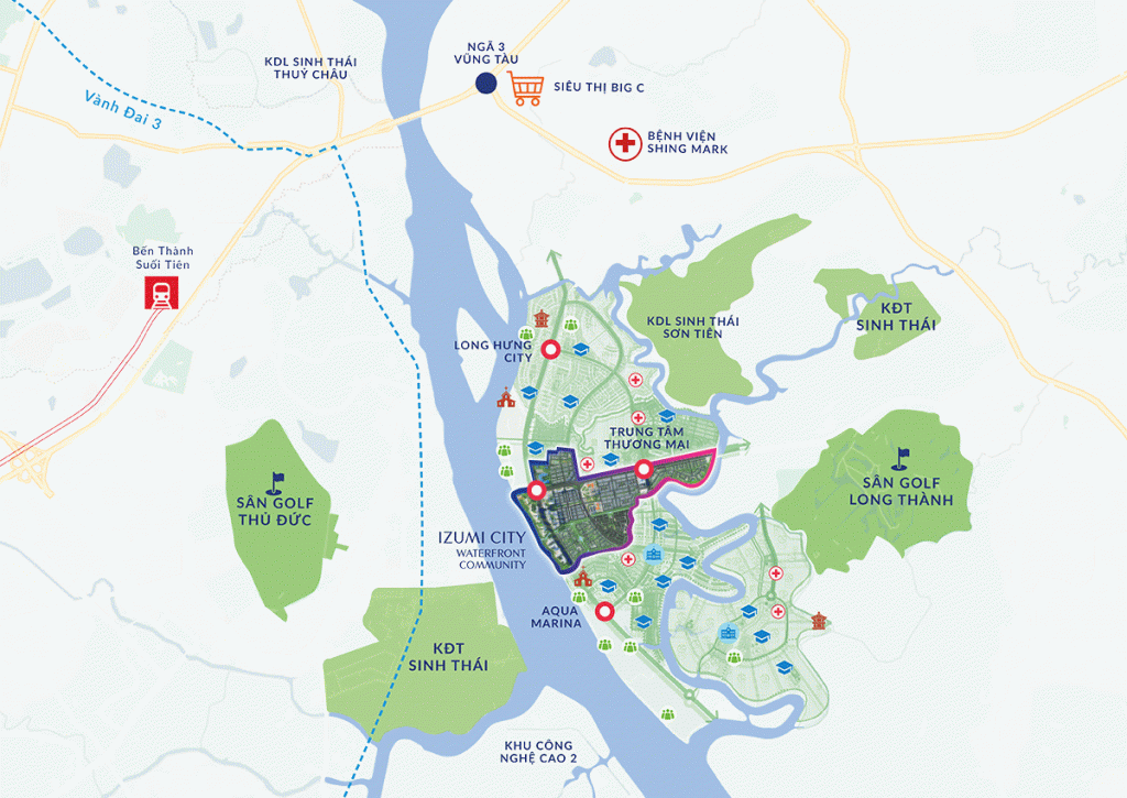 Tiện ích Izumi City Nam Long